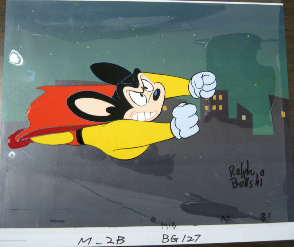 Bakshi Mighty Mouse Flying In Greg Ikuta S Ralph Bakshi Comic Art